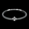 Bracciale Zancan morbido con sfere in argento e croce greca.