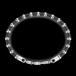 Bracciale Zancan morbido in argento a sfere ed elementi tubolari.