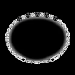 Bracciale Zancan morbido con sfere in argento e in pietre dure naturali.