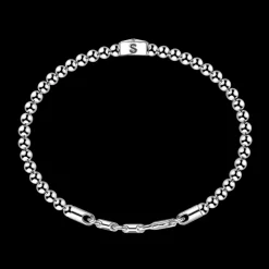Bracciale Zancan morbido con sfere in argento e rosa dei venti.