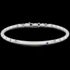 Bracciale Zancan semirigido in argento con zaffiro blu.