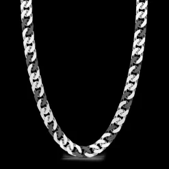 Collana a grumette Zanca in argento e ceramica nera.