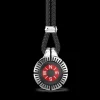 Collana Zancan in argento con bussola rossa.