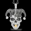 Collana Zancan in argento con pendente a teschio joker.