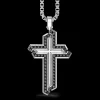 Collana Zancan in argento con pendente a croce e pietre.