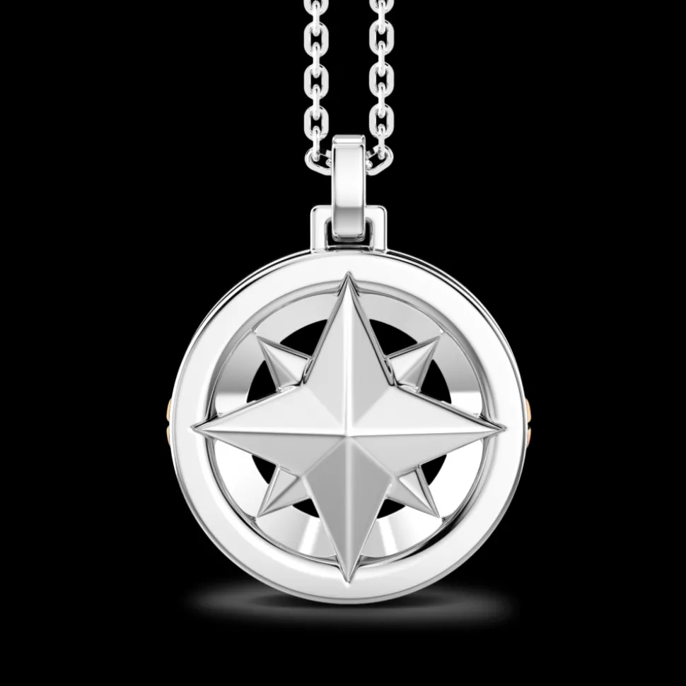 Collana Zancan in argento con pendete a rosa dei venti.
