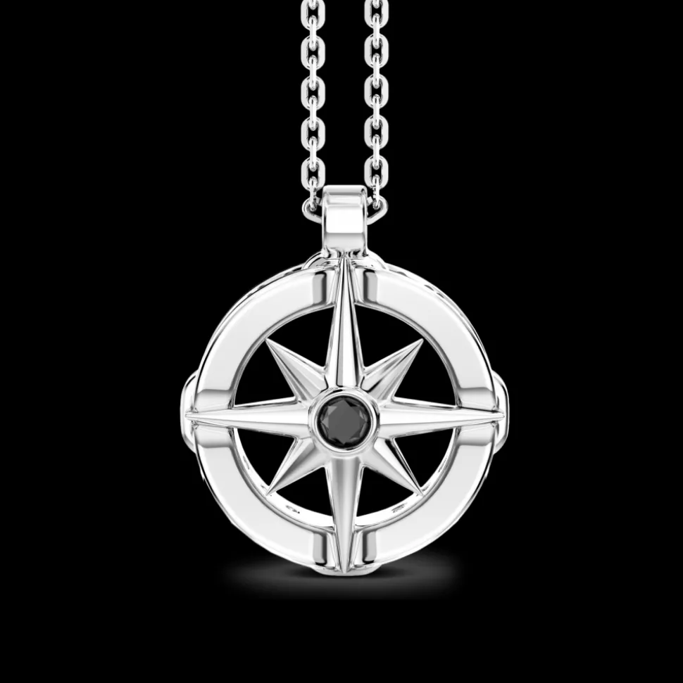 Collana Zancan in argento con pendete a rosa dei venti.