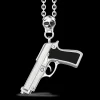 Collana Zancan in argento con pendente a pistola.