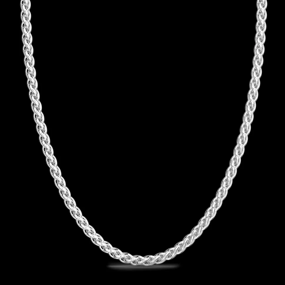 Collana Zancan in argento a maglia intrecciata.
