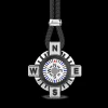 Collana Zancan in argento con bussola bianca.