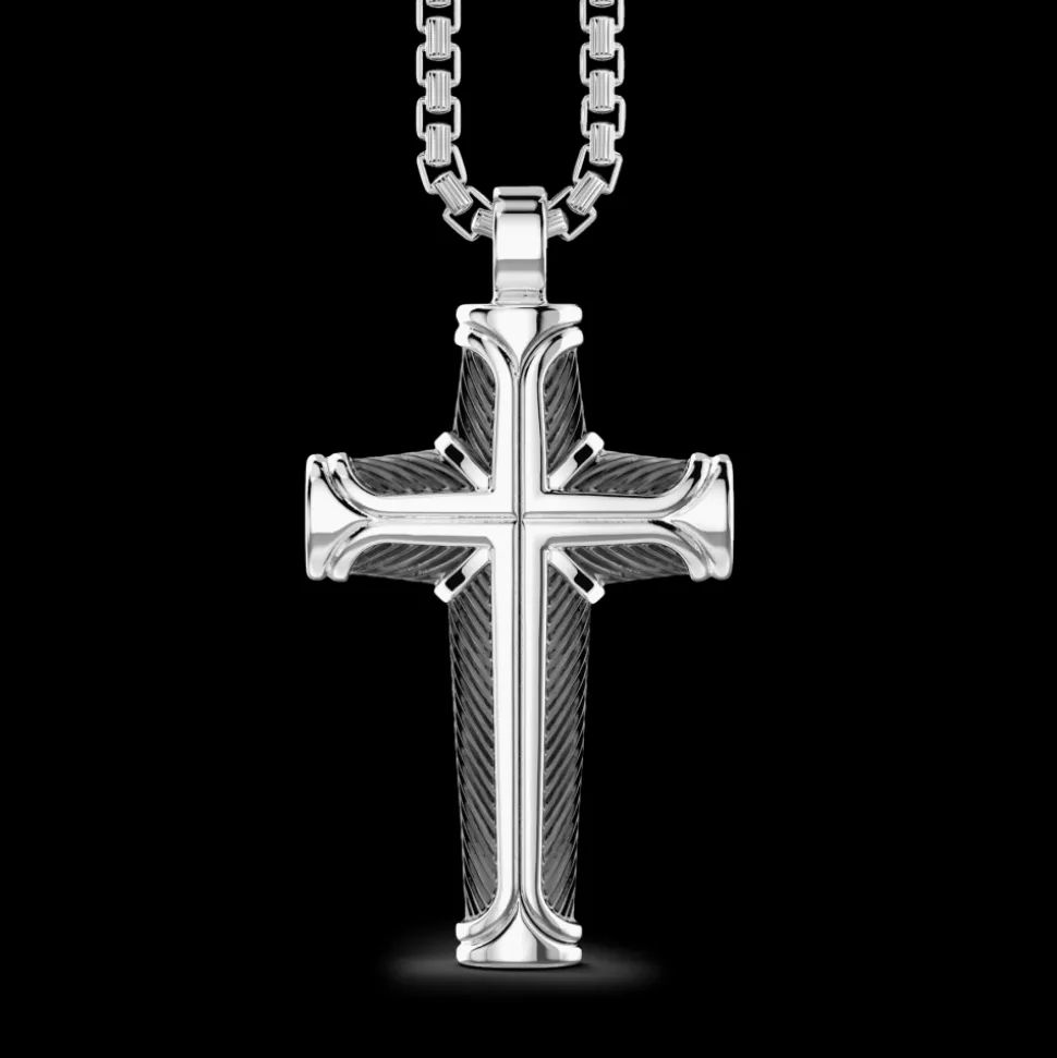 Collana Zancan in argento con pendente a croce.