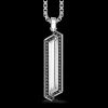 Collana Zancan in argento con pendente a targa e pietre.