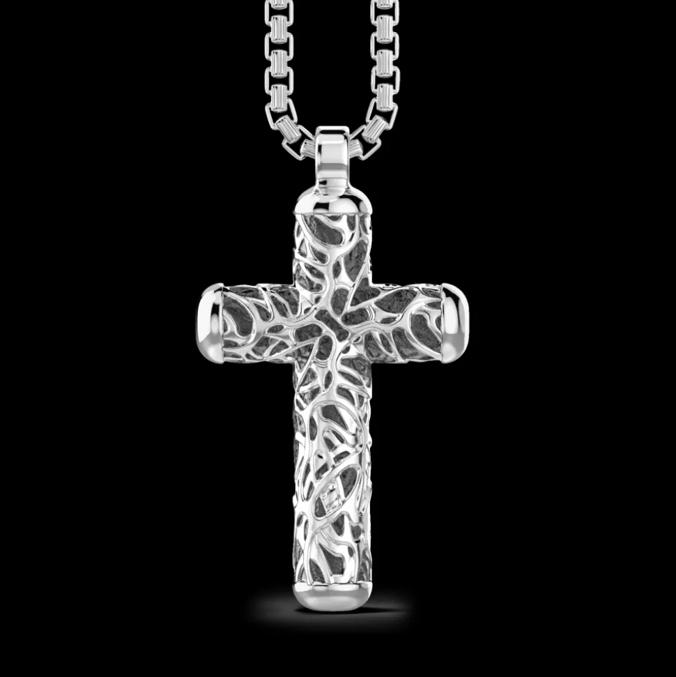 Collana Zancan in argento con pendente a croce.