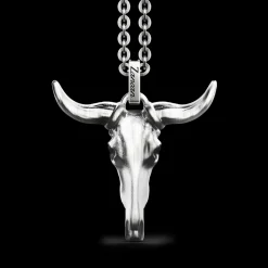Collana Zancan in argento con pendente a bufalo.