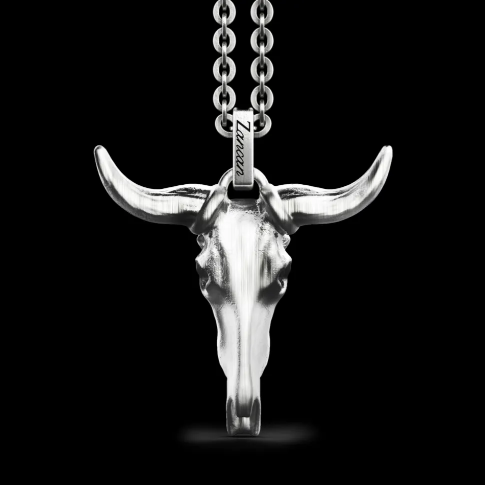 Collana Zancan in argento con pendente a bufalo.