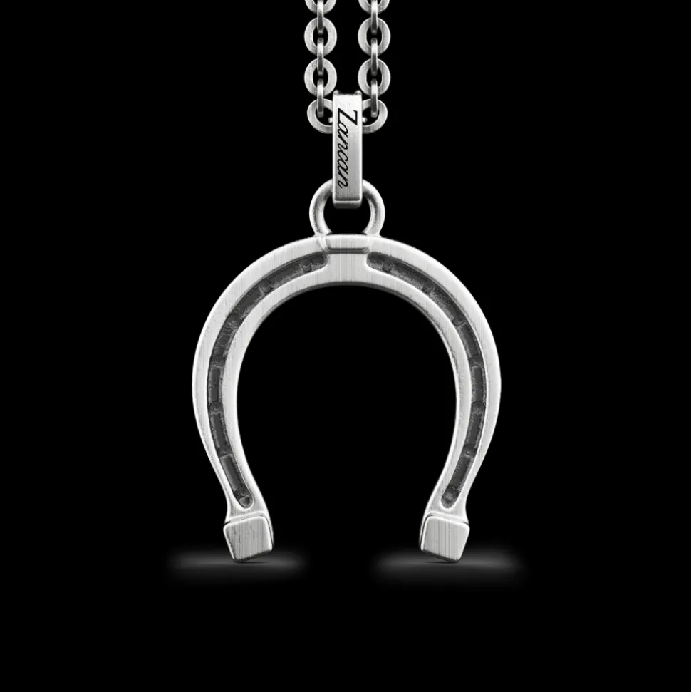 Collana Zancan in argento con pendente a ferro di cavallo.