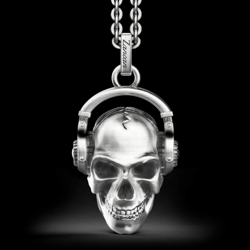 Collana Zancan in argento con teschio.