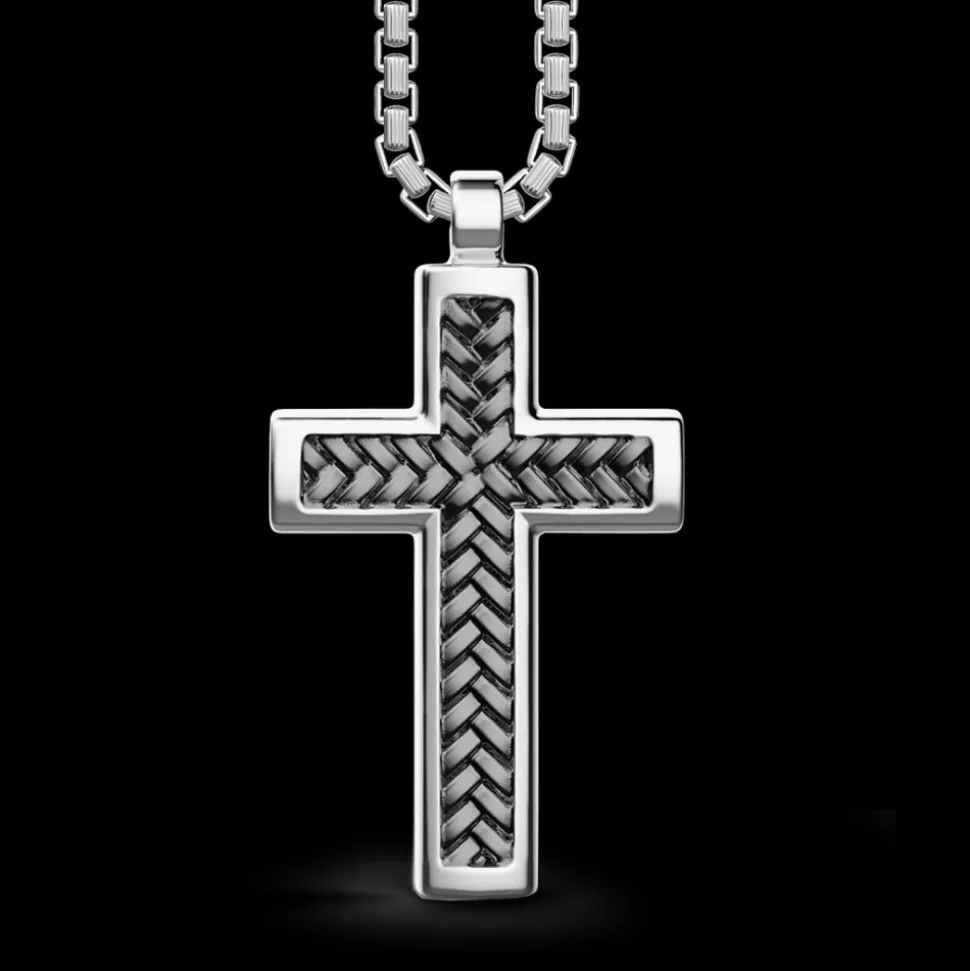 Collana Zancan in argento con pendente a croce.