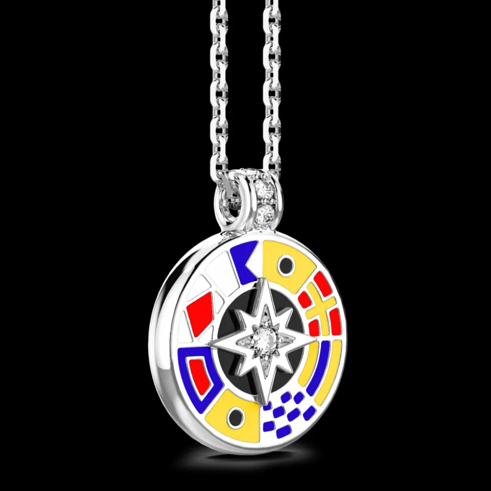 Collana Zancan in argento con pendente e dettagli smaltati.