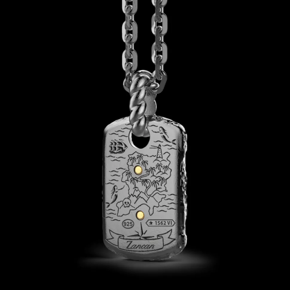 Collana Zancan in argento brunito con sommozzatore.