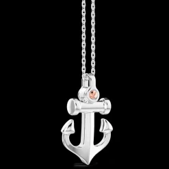 Collana Zancan in argento con pendente ad ancora.