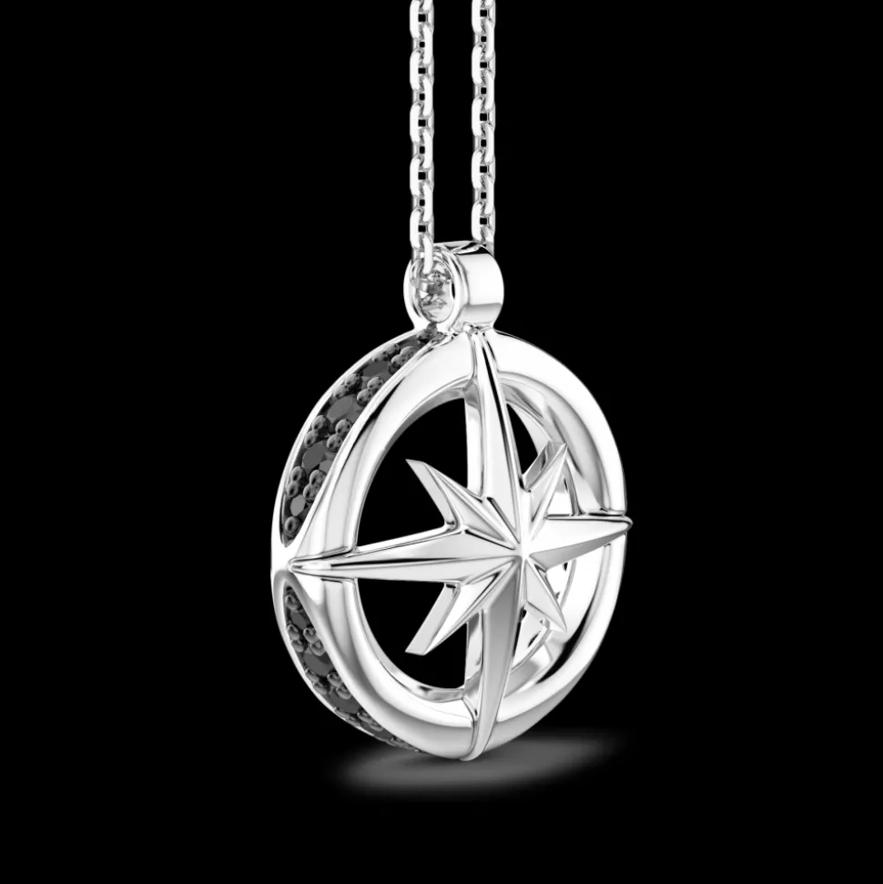 Collana Zancan in argento con pendete a rosa dei venti.
