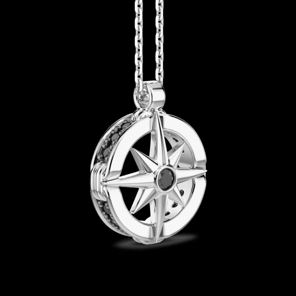 Collana Zancan in argento con pendete a rosa dei venti.