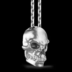 Collana Zancan in argento con pendente a teschio.