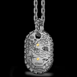 Collana Zancan in argento brunito con faro.