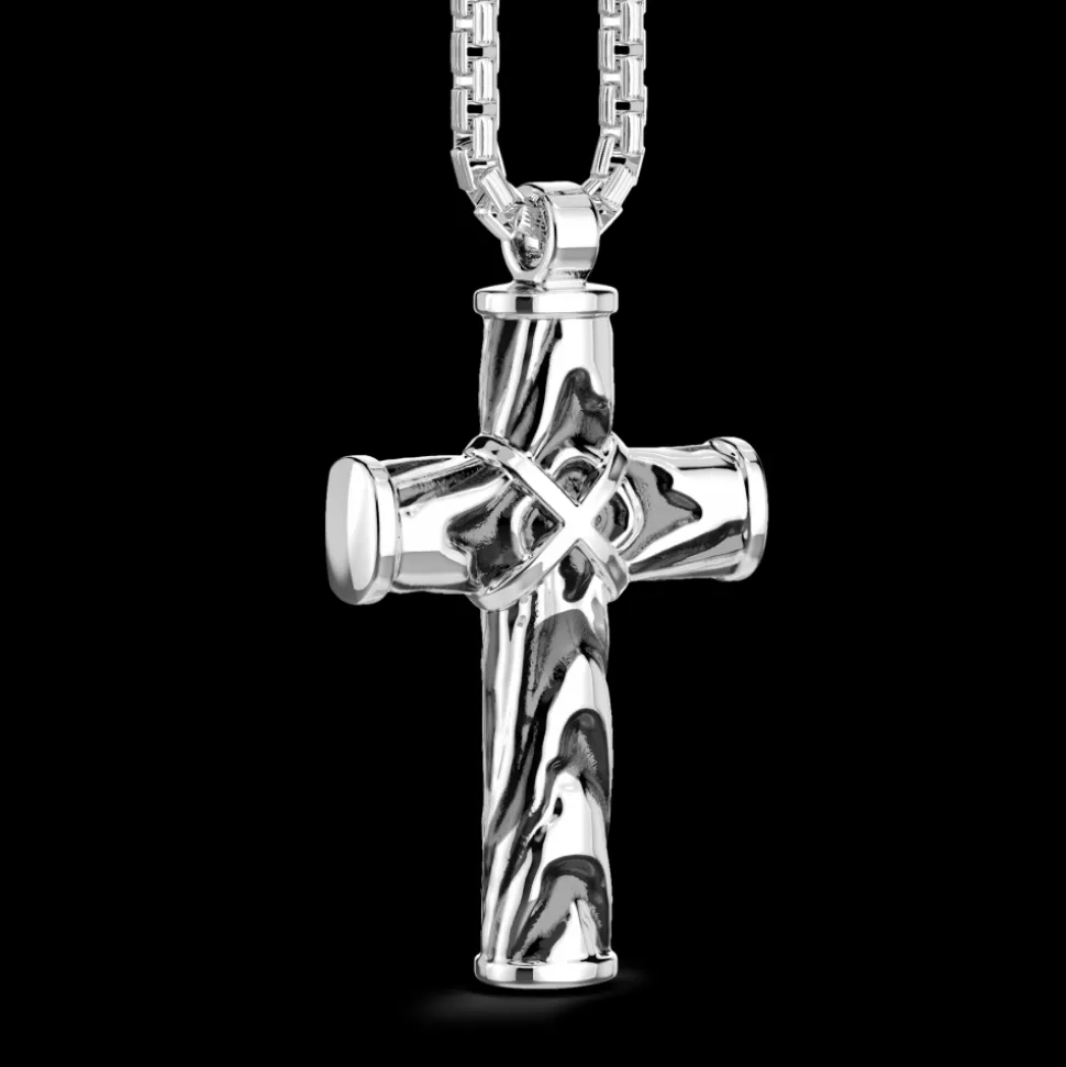 Collana Zancan in argento con pendente a croce.