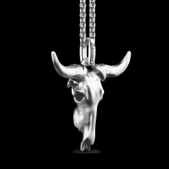 Collana Zancan in argento con pendente a bufalo.