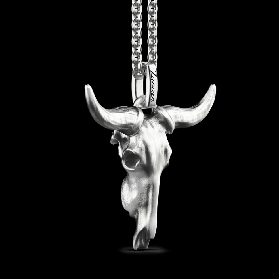 Collana Zancan in argento con pendente a bufalo.