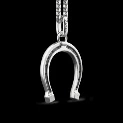 Collana Zancan in argento con pendente a ferro di cavallo.