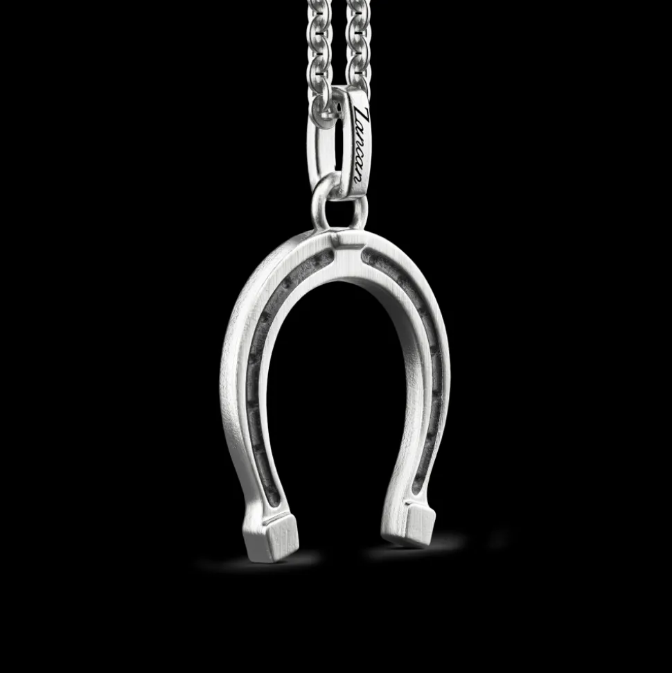 Collana Zancan in argento con pendente a ferro di cavallo.