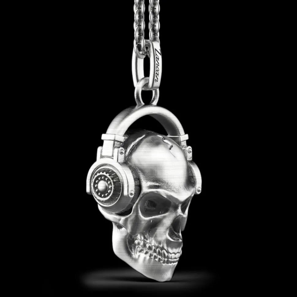 Collana Zancan in argento con teschio.