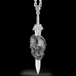 Collana Zancan in argento con teschio.