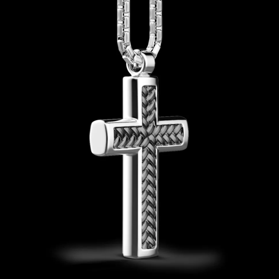 Collana Zancan in argento con pendente a croce.