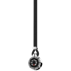 Collana Zancan in argento con bussola nera.