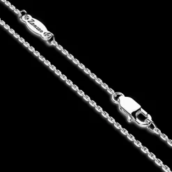 Collana Zancan in argento con pendente croce e pietre bianche.