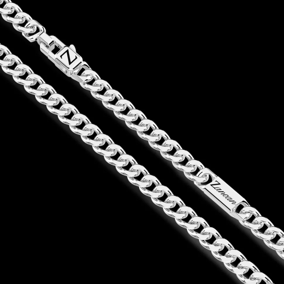 Collana Zancan in argento con pendente a croce e pietre.