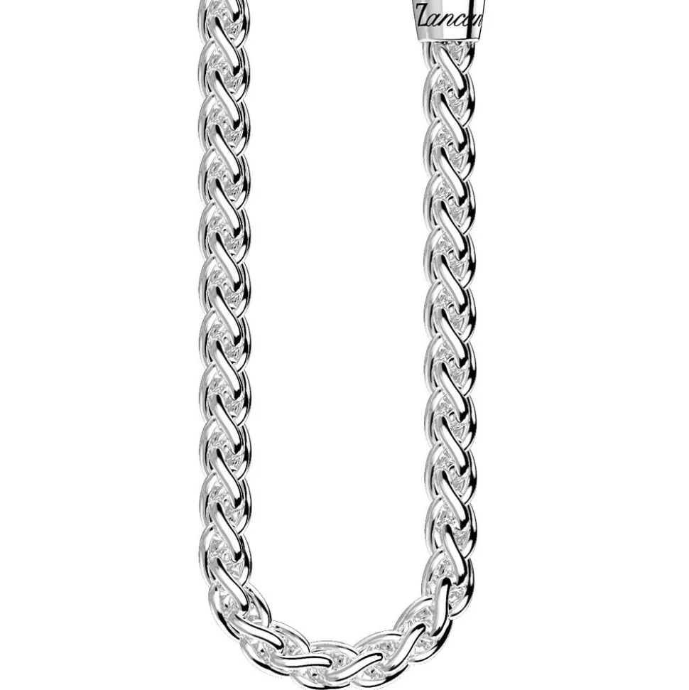 Collana Zancan in argento a maglia intrecciata.