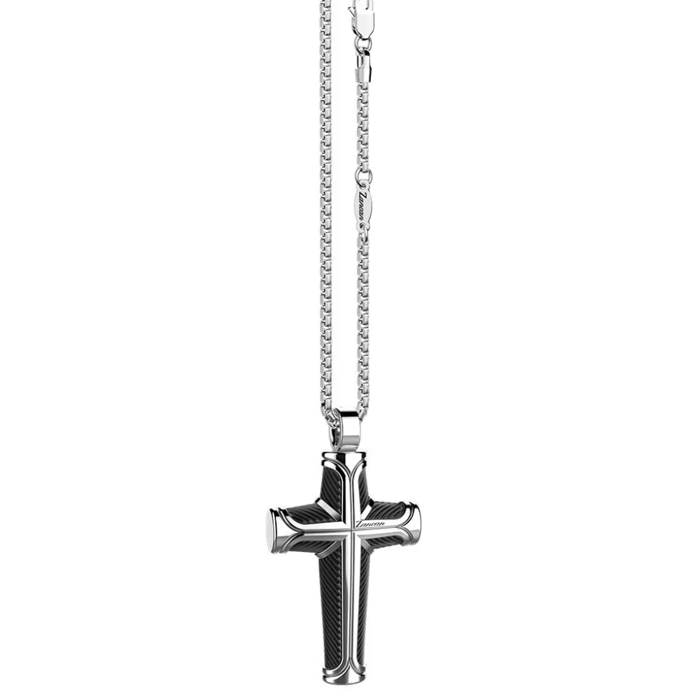 Collana Zancan in argento con pendente a croce.