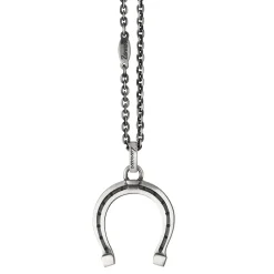 Collana Zancan in argento con pendente a ferro di cavallo.