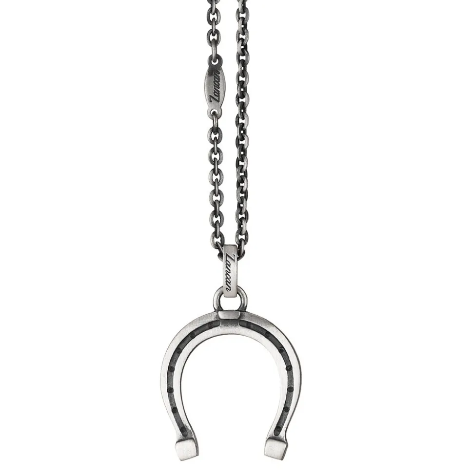 Collana Zancan in argento con pendente a ferro di cavallo.