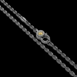 Collana Zancan in argento brunito con veliero.