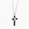 Collana  Zancan in oro bianco con croce e diamanti .