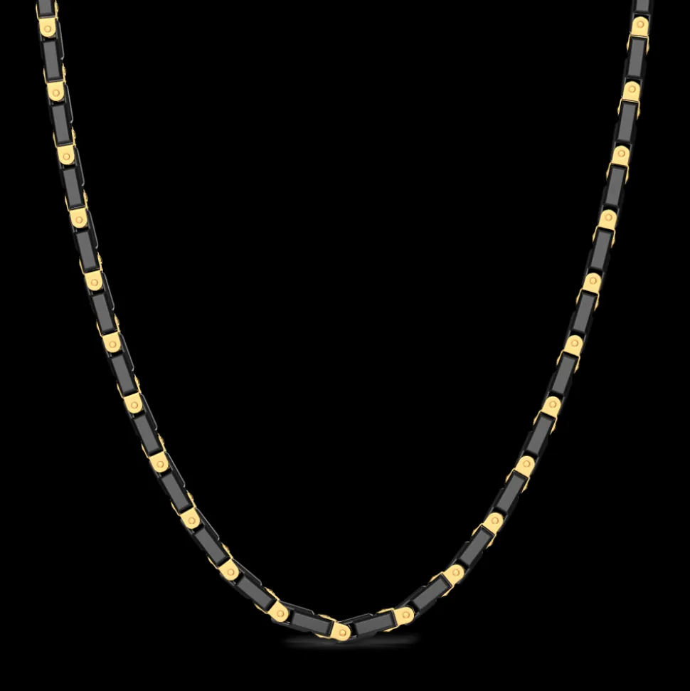 Collana Zancan in oro 18kt e ceramica nera.