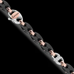 Collana Zancan in oro 18kt, ceramica nera e diamanti.