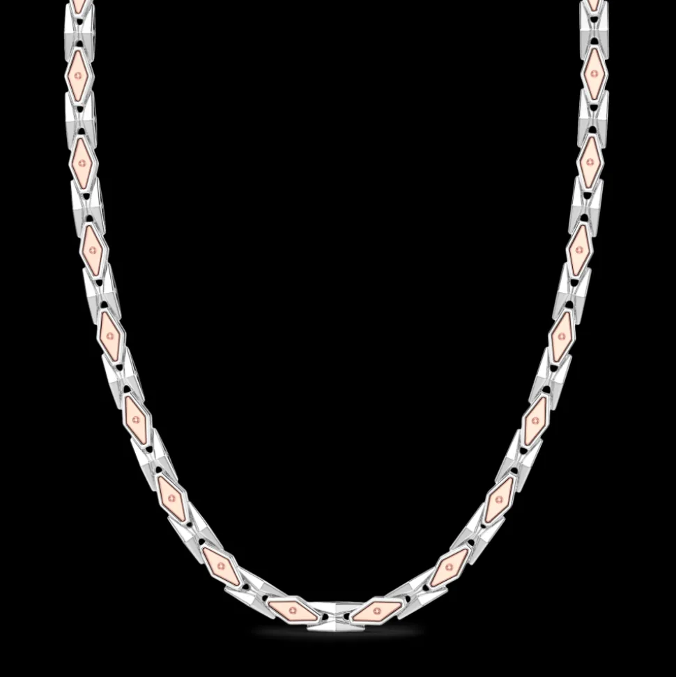 Collana Zancan in oro rosa 18k e argento.