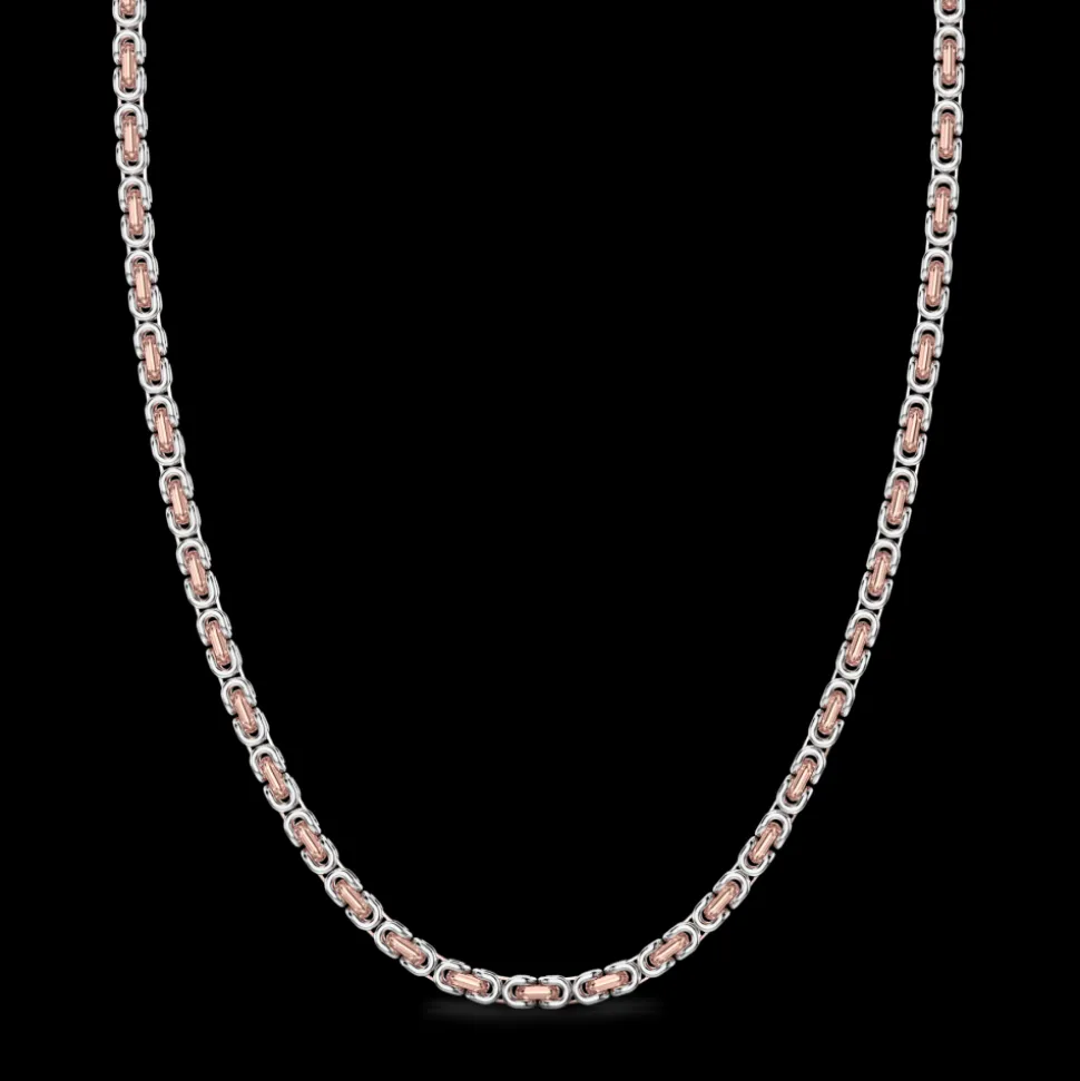 Collana Zancan in oro rosa 18k e argento.